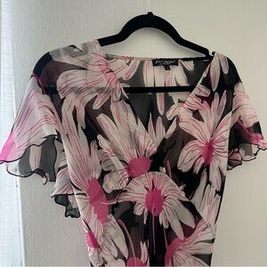 Vintage Betsey Johnson Flutter Sleeve Dress
